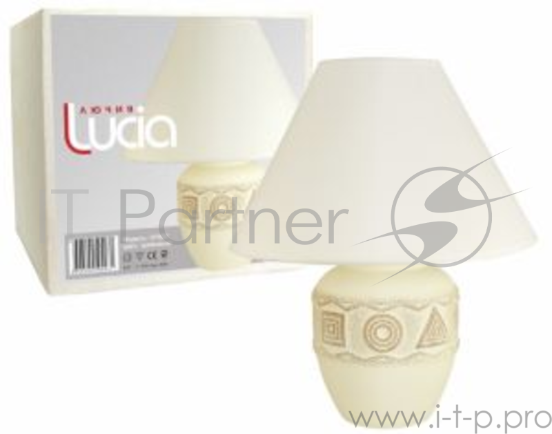 Лампа настольная ЛЮЧИЯ D1902 Геометрия 60W Е27 кремовый