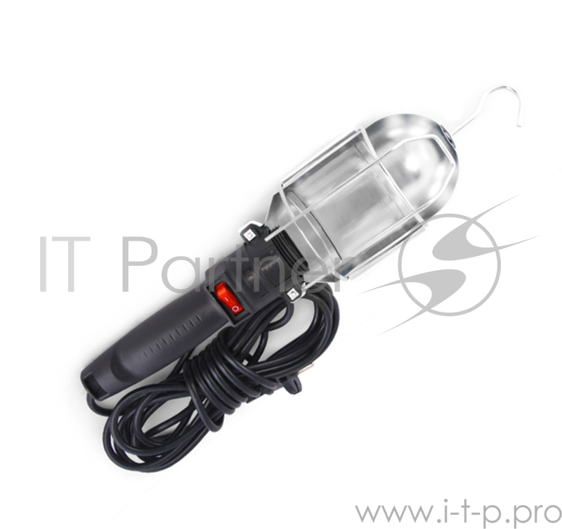 Светильник-переноска LUX ПР-М-60-05 чёрный с магнитом, 5 метров 60W E27, металл. кожух (без лампы)