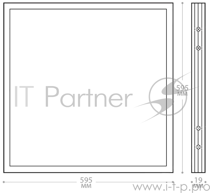 Светильник встраиваемый светодиодный FERON 21083 36W, 2500Lm, 6500K, матовая, AL2115, 4 штуки