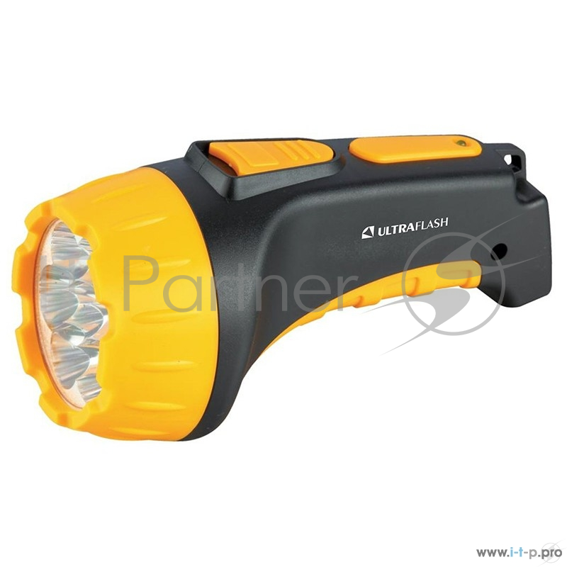 Фонарь ULTRAFLASH LED3807 7 LED 2 режима черный/желтый аккумуляторный