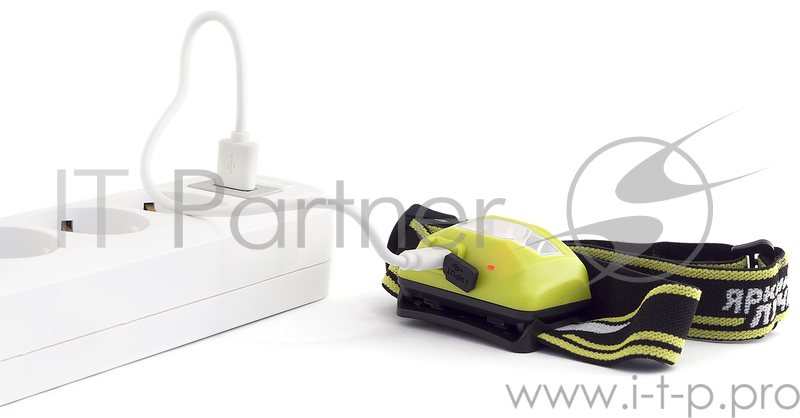 Фонарь ЯРКИЙ ЛУЧ LH-180 ACCU налобный светодиод COB 3W 180лм 2 режима аккум. Li-Po 1200mAh