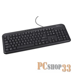 Клавиатура Keyboard Gembird KB-8330UM-BL черный {USB, 104 клавиши + 9 доп. клавиш}