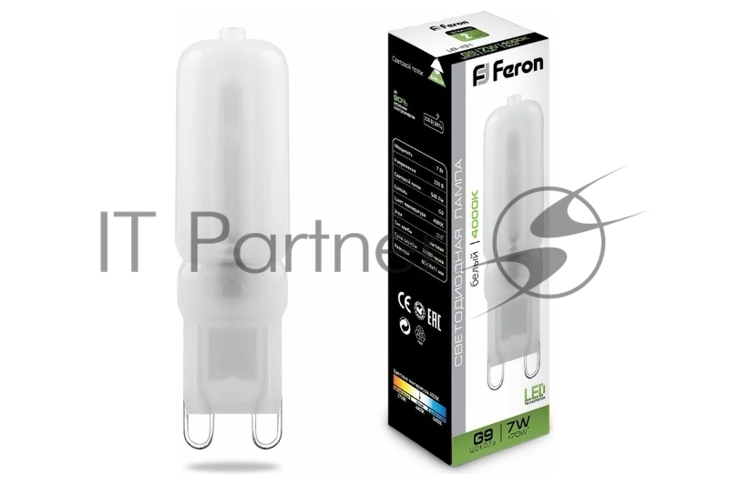 Лампа светодиодная FERON 25756 (7W) 230V G9 4000K, LB-431
