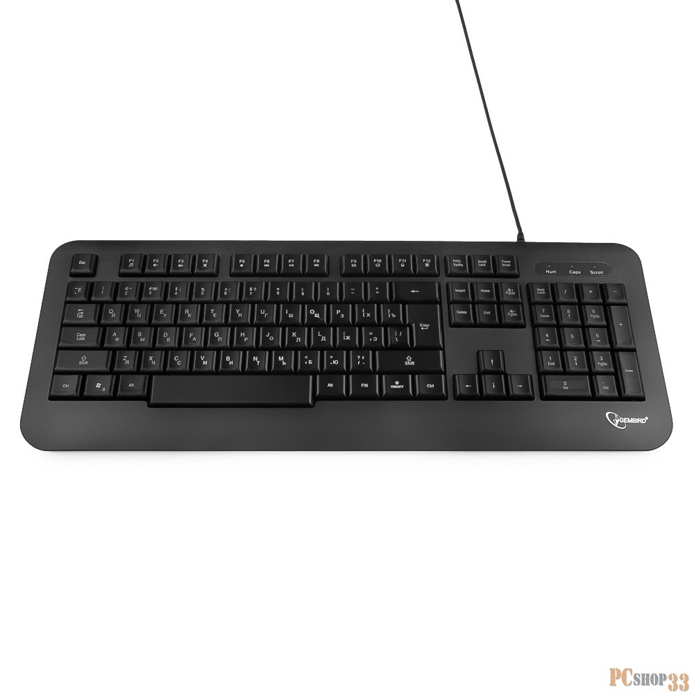 Клавиатура Клавиатура Gembird KB-230L черный USB {104 клавиши, подсветка 3 цвета, кабель 1.45м}