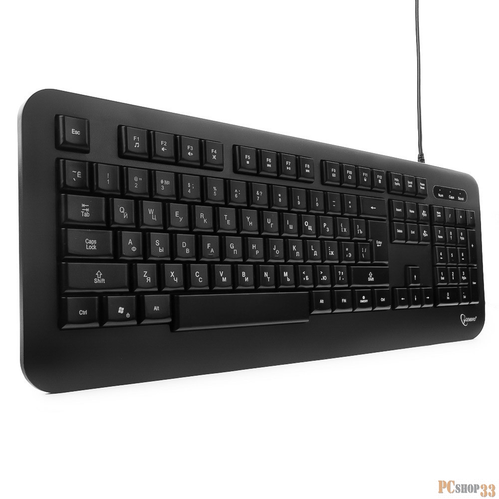 Клавиатура Клавиатура Gembird KB-230L черный USB {104 клавиши, подсветка 3 цвета, кабель 1.45м}