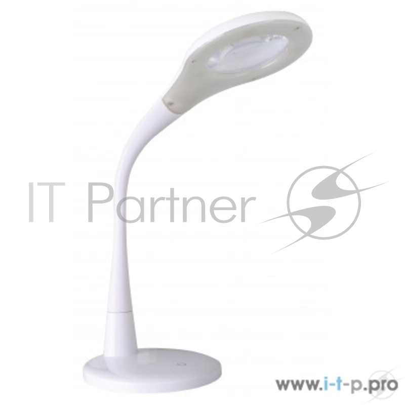 Светильник Camelion KD-790 C01 белый LED (Свет-к настол.,7 Вт,230 В, лупа 3х/5х, сенс.вкл-е, 4 ур.ярк.,4000К)