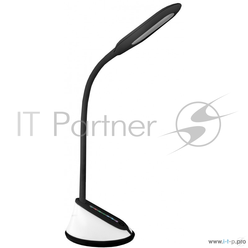 Светильник настольный Camelion KD-799 C02 чёрный LED (Свет-к наст.,7 Вт,230В, сенс.вкл, 3 ур.ярк, RGB-подсветка)