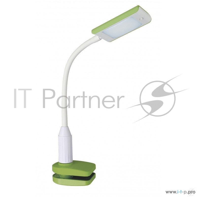 Лампа настольная Camelion KD-789 C40 голубой & белый LED (Свет-к настольный, зажим-струбцина, 7 Вт, 230В, 4000К)