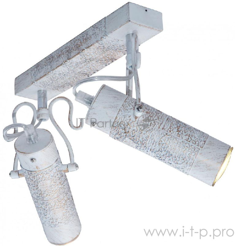 Спот KLEIO GU10X2X50W ANTIQUE WHITE 1283/2A