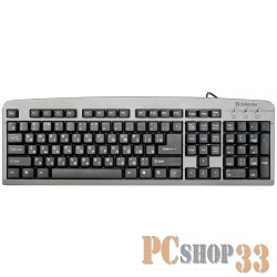 Клавиатура Defender Element HB-520 Grey USB 45523 {Клавиатура проводная, 104+3кн. управление}