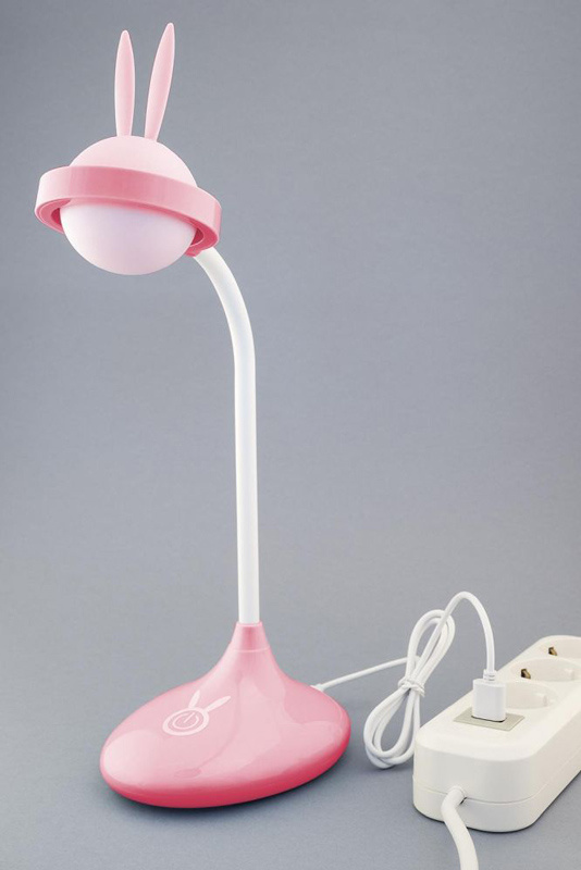 Ночник Lucia Зверяшки-светяшки Зайчик пластик розовый