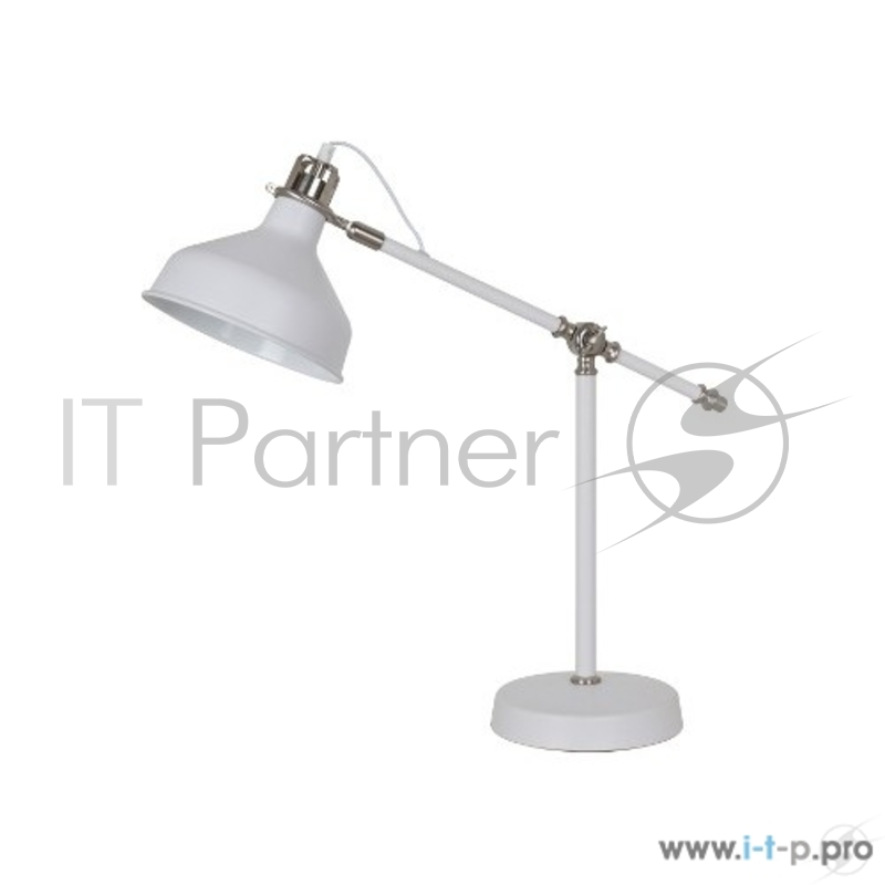 Camelion KD-425 С71 Белый + хром (Светильник настольный Amsterdam, 1х E27, 40Вт, 230В, металл)