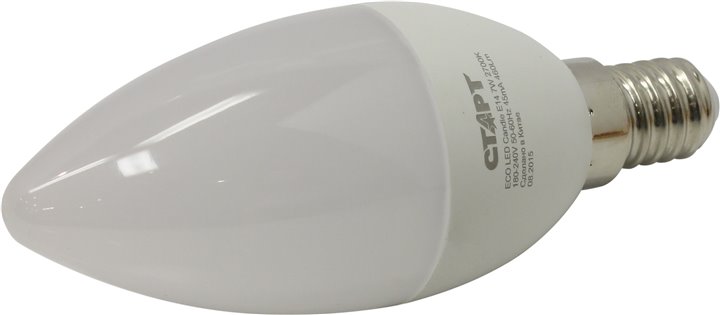 Энергосберегающая лампа СТАРТ ECO LEDCandleE14 7W 30 теплый 2700К, 220В, 220?, 460Лм