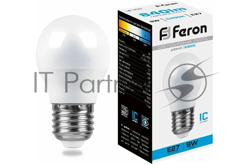 Лампа светодиодная FERON 25806 (9W) 230V E27 6400K, LB-550