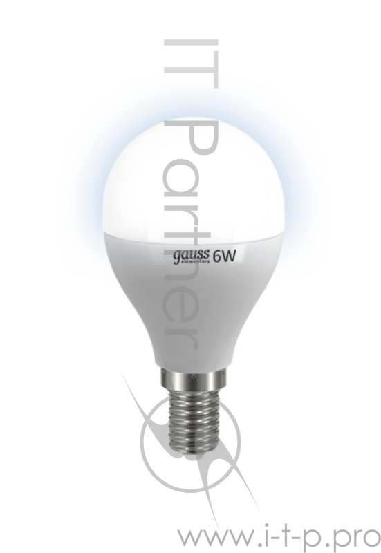Лампа GAUSS LED Elementary Globe 6W E14 4100K Арт. LD 53126