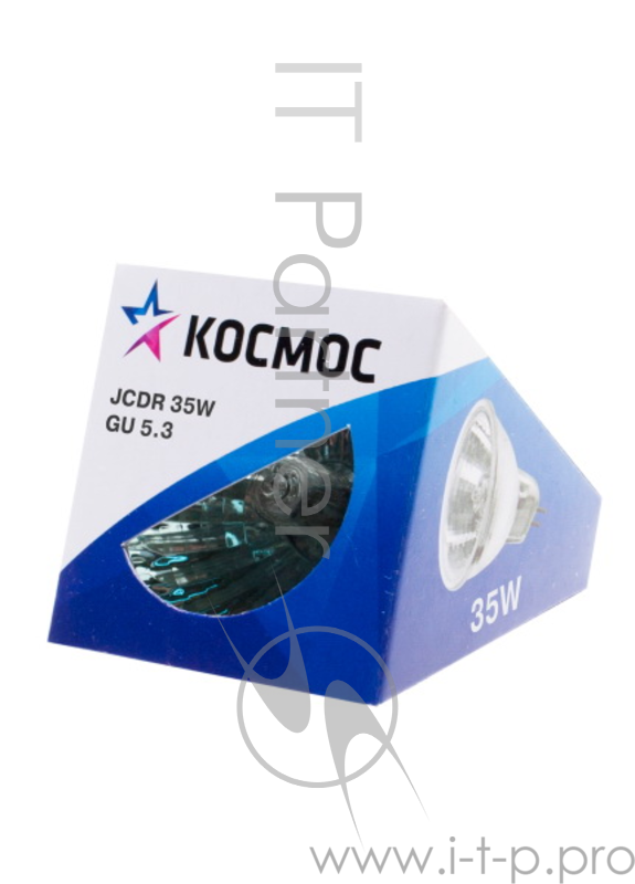 Лампа галогенная с отражателем КОСМОС JCDR 220В/35Вт GU5.3