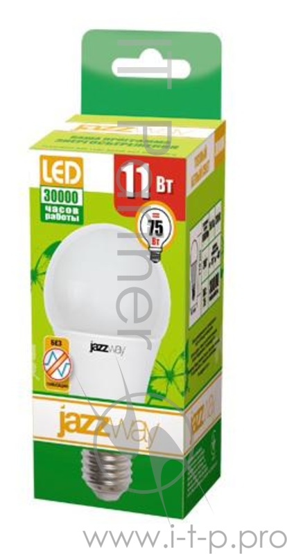 Лампа светодиодная JAZZWAY PLED-ECO-A60 11Вт=75Вт e27 5000k 900лм 220в