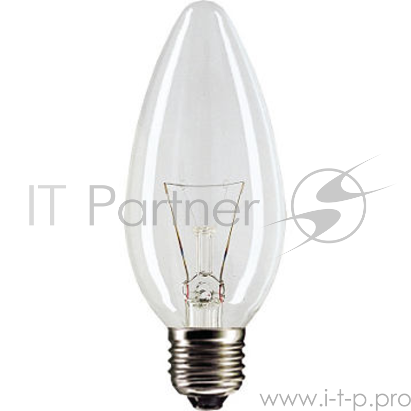 Лампа накаливания PHILIPS B35 60W E27 CL свеча прозрачная 1 шт