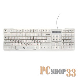 Клавиатура Keyboard Gembird KB-8352U, USB, белый, доп, клавиша backspace, 105 клавиш