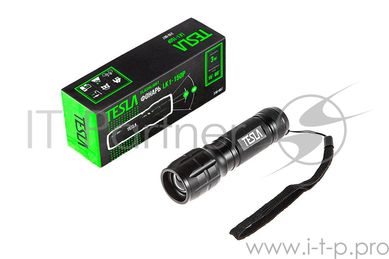 Фонарь светодиодный TESLA LK1-150P 3 Вт, регулируемый фокус