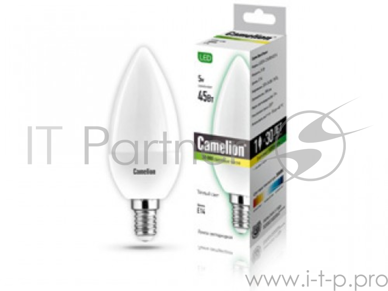 Лампа светодиодная CAMELION LED5-C35/830/E14 5Вт 220В Е14 3000К