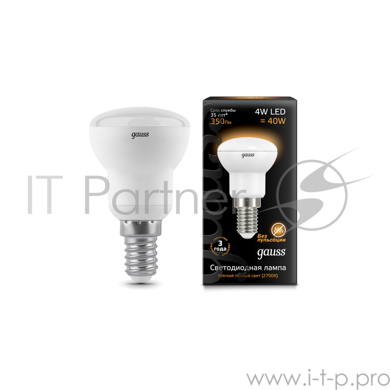 Лампа светодиодная GAUSS 106001104 LED Reflector R39 E14 4W 2700K