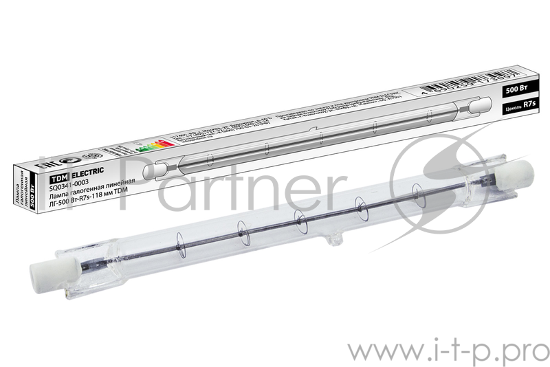 Лампа галогенная ТДМ SQ0341-0003 линейная 500Вт 118мм