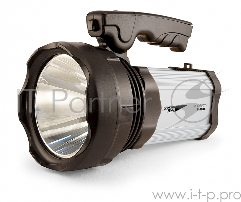 Фонарь ЯРКИЙ ЛУЧ S-300A МЕГАВАТТ прожек.CREE XM-L 300лм 3реж.+кемпинг 450лм 2реж.