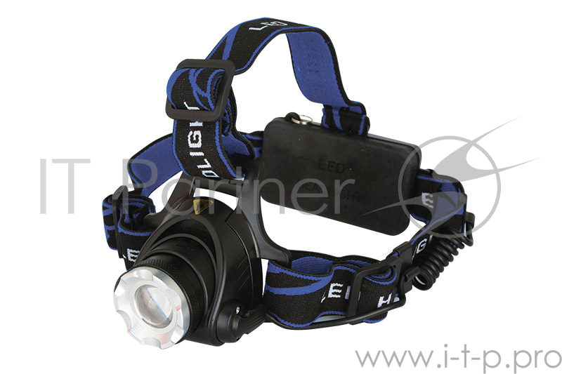 Фонарь ULTRAFLASH E150 налоб акку 220в черный cree 3 ватт фокус 2 ак 3 реж пласт бокс