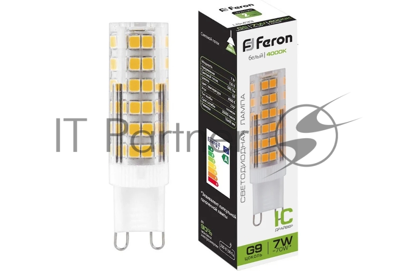 Лампа светодиодная FERON 25767 (7W) 230V G9 4000K, LB-433
