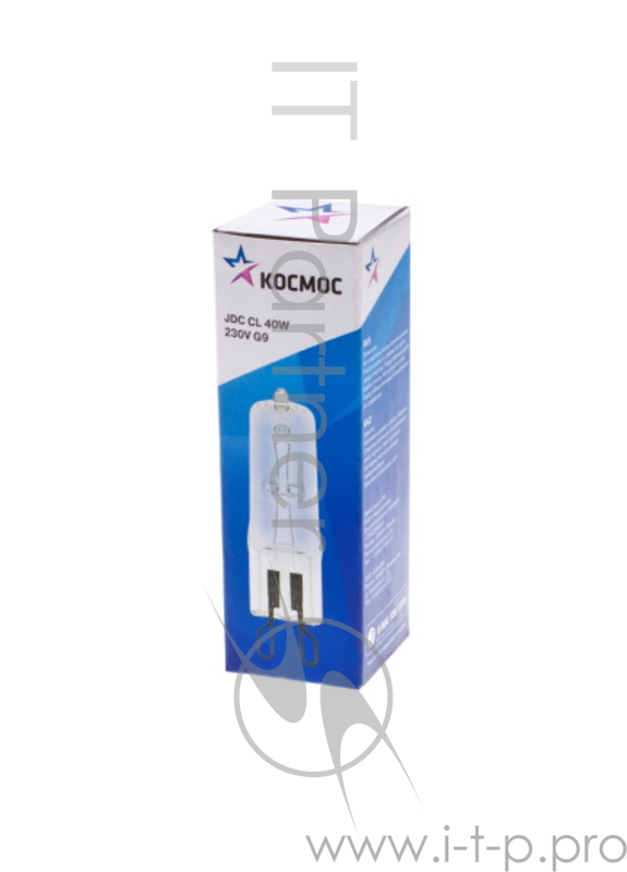 Лампа галогенная капсульная КОСМОС JDC CL 220В/40Вт G9 прозрачная
