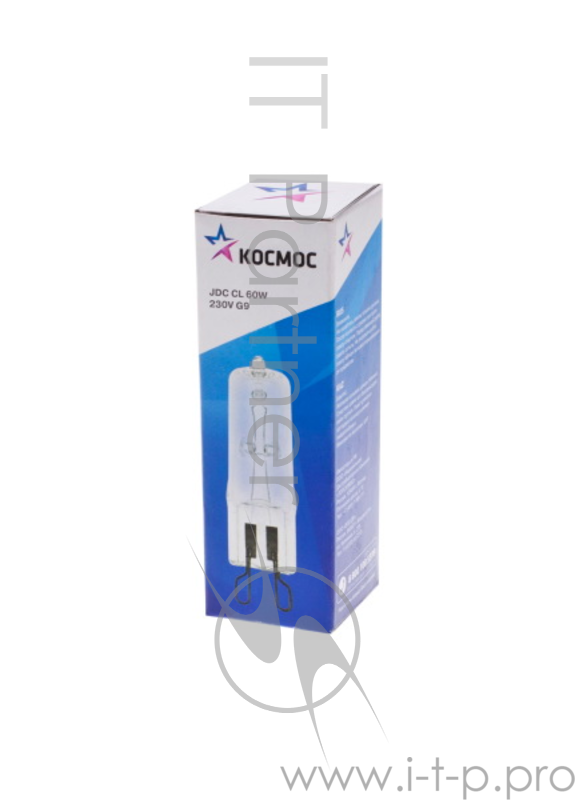 Лампа галогенная капсульная КОСМОС JDC CL 220В/60Вт G9 прозрачная