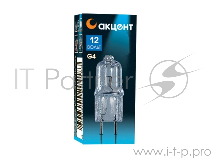 Лампа галогенная АКЦЕНТ JC 12В 35W G4 капсульная прозрачная