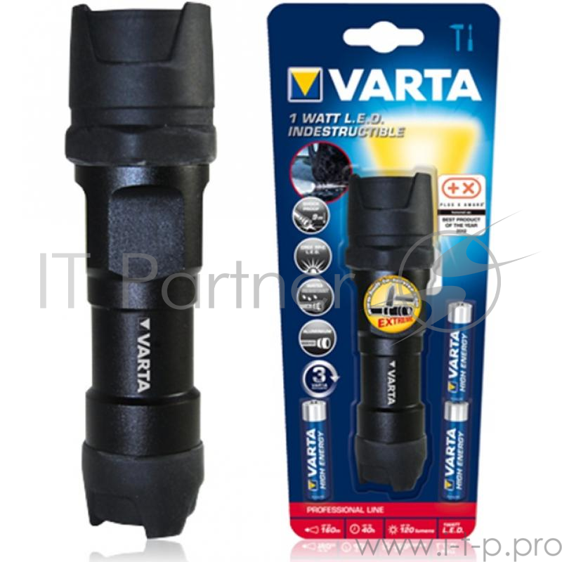 Фонарь VARTA 1W LED INDESTRUCTIBLE 3AAA