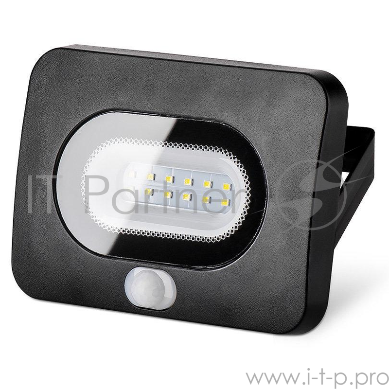 Светодиодный прожектор WOLTA LFL-10/05s с датчиком движения, 5500K, 10W SMD, IP 65,цвет чёрный, сл