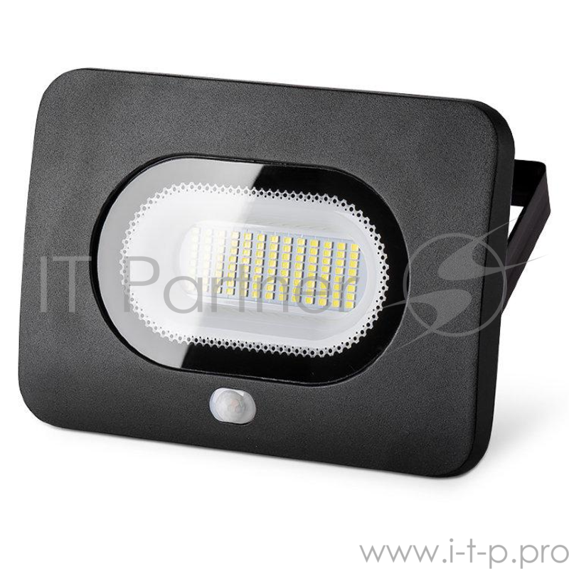 Светодиодный прожектор WOLTA LFL-50/05s с датчиком движения, 5500K, 50 W SMD, IP 65, цвет чёрный,