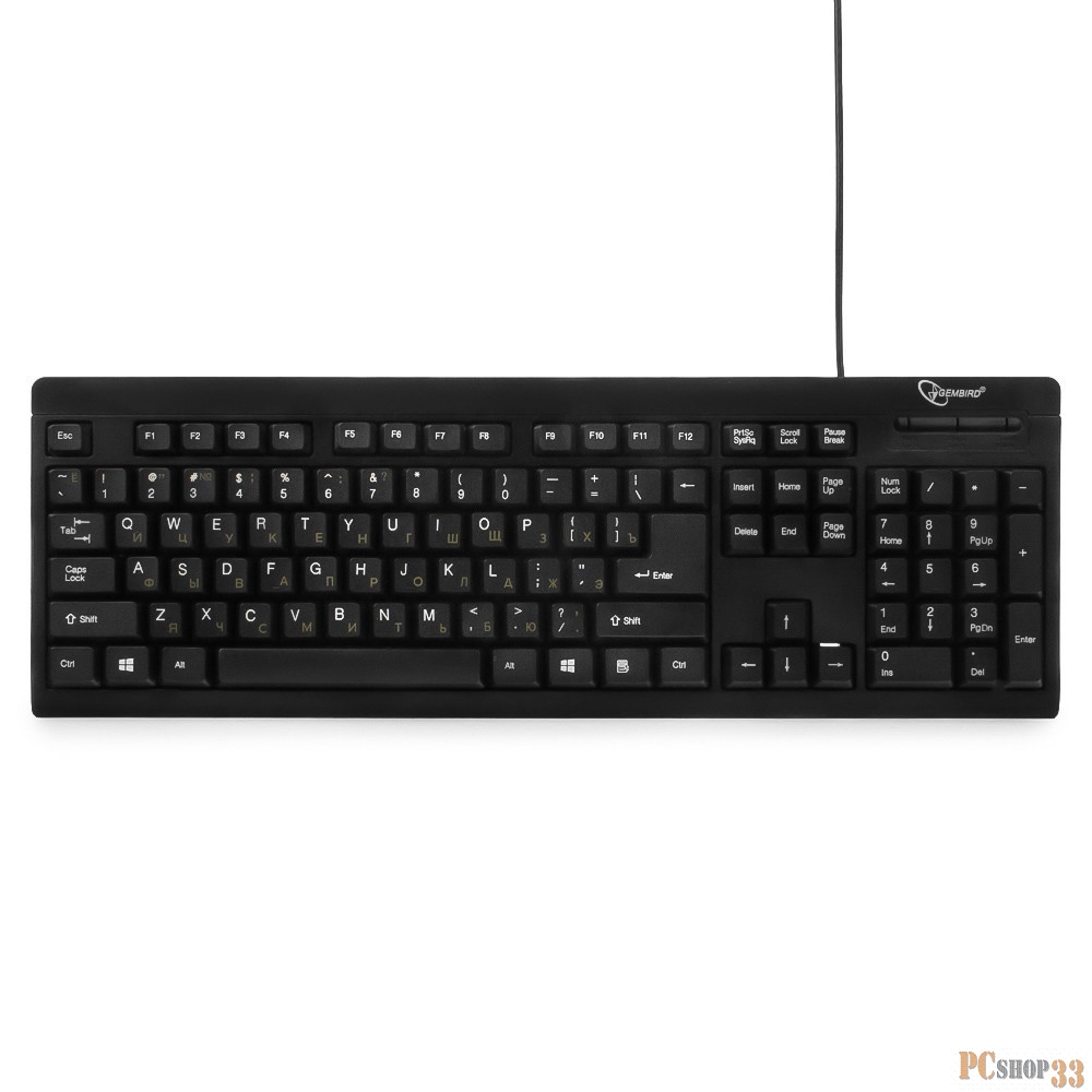 Клавиатура Keyboard Gembird KB-8300-BL-R, PS/2 черная