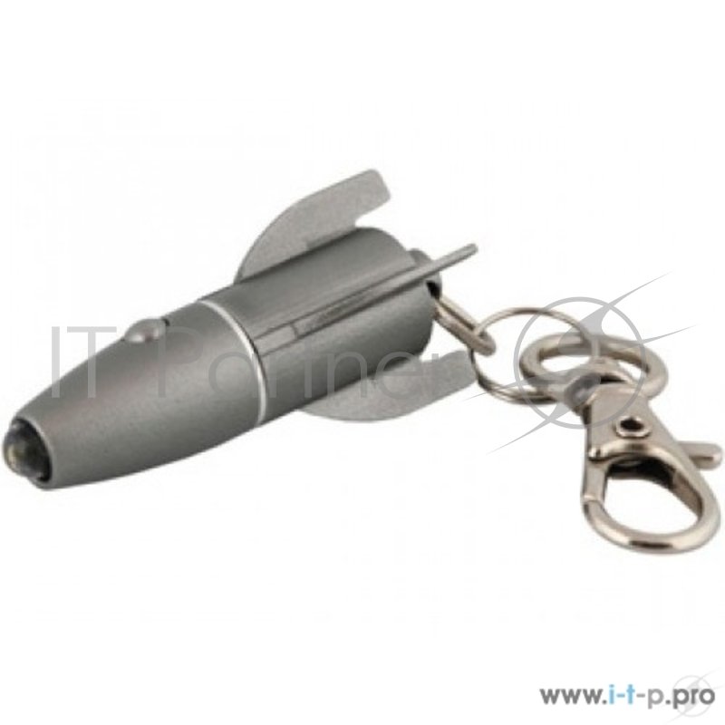 Фонарь Camelion LED15-1R (фонарь-брелок, металлик, ракета, 1 LED,3xG3 в компл., алюм., блистер).