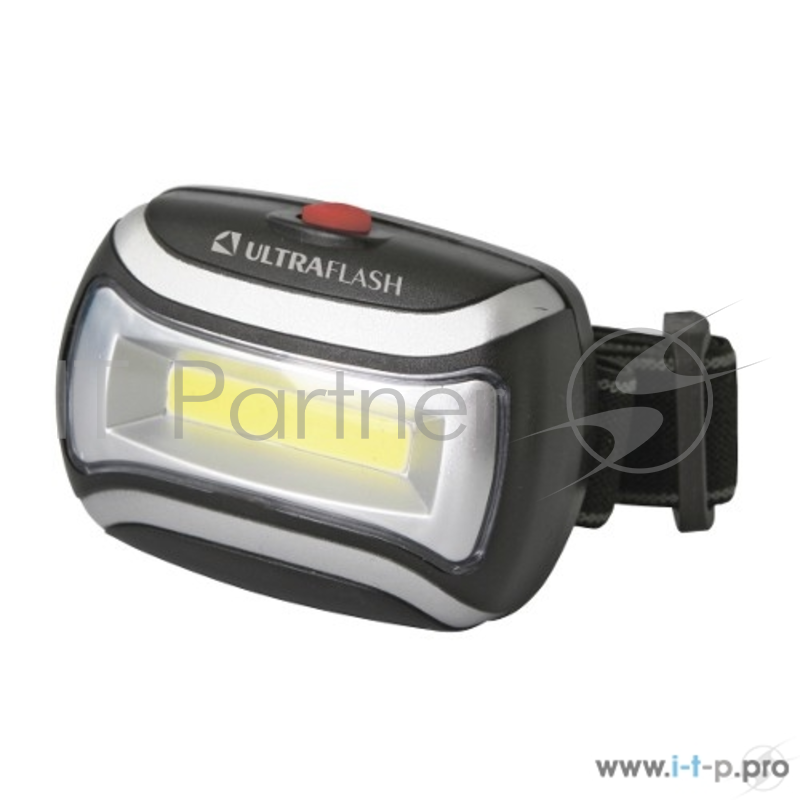 Фонарь Ultraflash LED5380 (фонарь налобн.черн. 3 Вт COB LED, 3 реж, пласт, пакет)