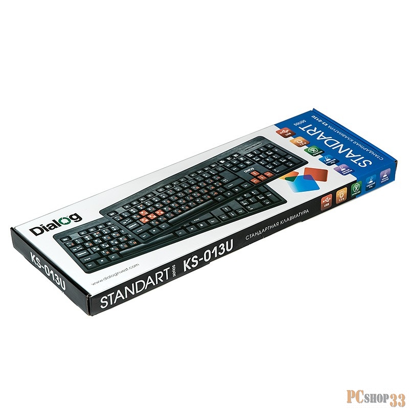 Клавиатура Dialog Standart KS-013U Black-red - USB