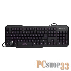 Клавиатура Oklick 740G черный USB LED 336020