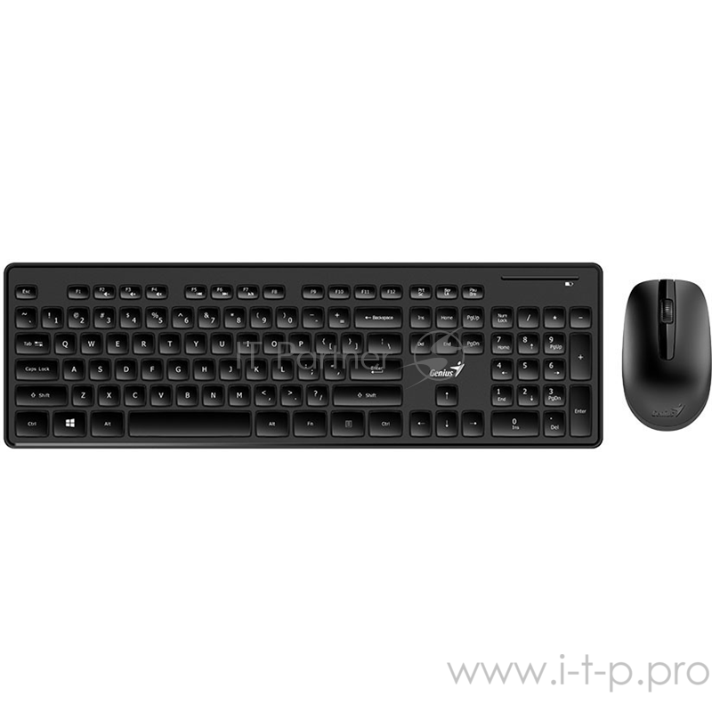 Клавиатура Genius Genius Wireless Desktop Combo SlimStar 8006, smart keyboard + mouse (USB, Black, Rus) 31340002402