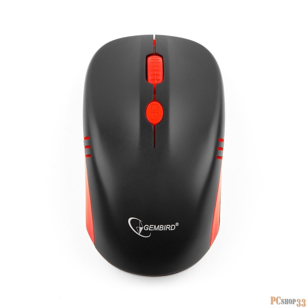 Мышь Gembird MUSW-350 Black USB {Мышь беспроводная, встроенный аккумулятор, 3кнопки+колесо-кнопка, 2.4ГГц, 1600 dpi}