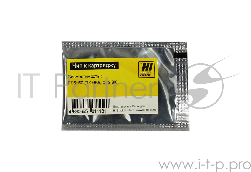 Чип к картриджу Kyocera FS-5150 (Hi-Black), TK-580, 2.8K, C