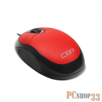 Мышь CBR CM 102 Red USB {Мышь, оптика, 1200dpi, офисн., провод 1,3м}