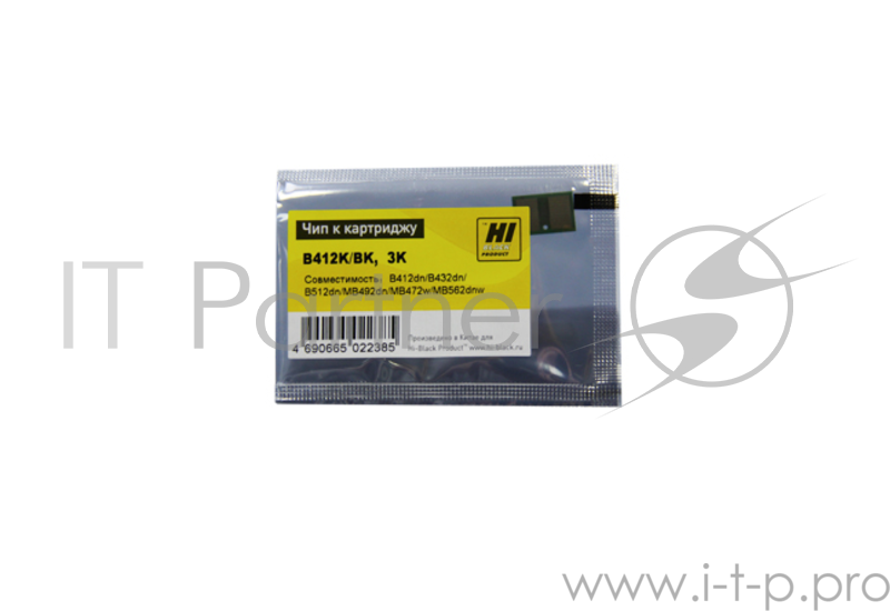 Чип Hi-Black к картриджу OKI B412/B432/B512/MB472/MB492/MB5 BK, 3K
