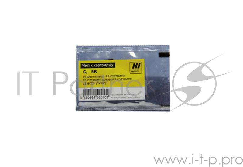 Чип Hi-Black к картриджу Kyocera Mita FS-C2026/C2126MFP/C5250DN, C, TK-590, 5К