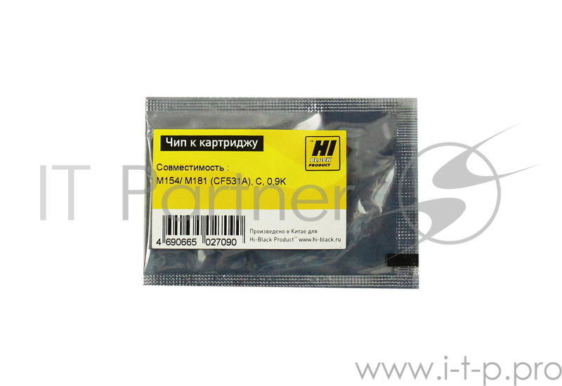 Чип Hi-Black к картриджу HP CLJ Pro M154/MFP M281 (CF531A), C, 0,9K