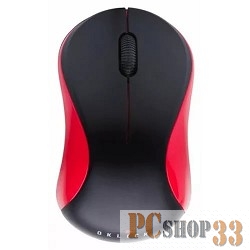 Мышь Oklick 605SW черный/красный оптическая (1200dpi) беспроводная USB (2but) 605SW black/red