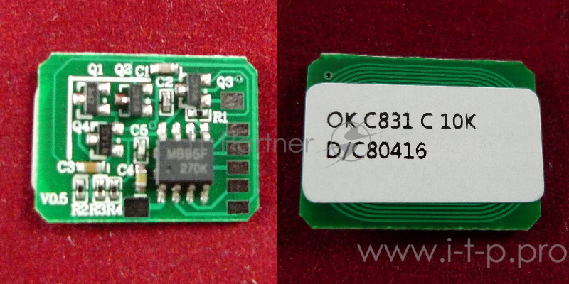 Чип OKI C831/841, Cyan, 10K (44844507) (ELP Imaging®)